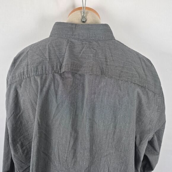 Wrangler Shirt Men's 2XL Gray Long Roll Tab Sleeves Collar Button Down - Picture 3 of 16